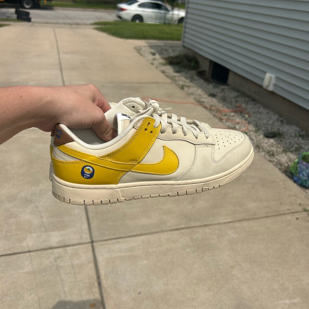 Nike Cream and Yellow Low-Top Sneakers